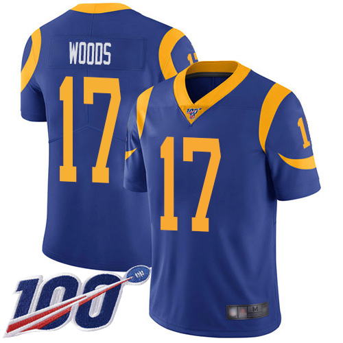 Los Angeles Rams Limited Royal Blue Men Robert Woods Alternate Jersey NFL Football #17 100th Season Vapor Untouchable->los angeles rams->NFL Jersey